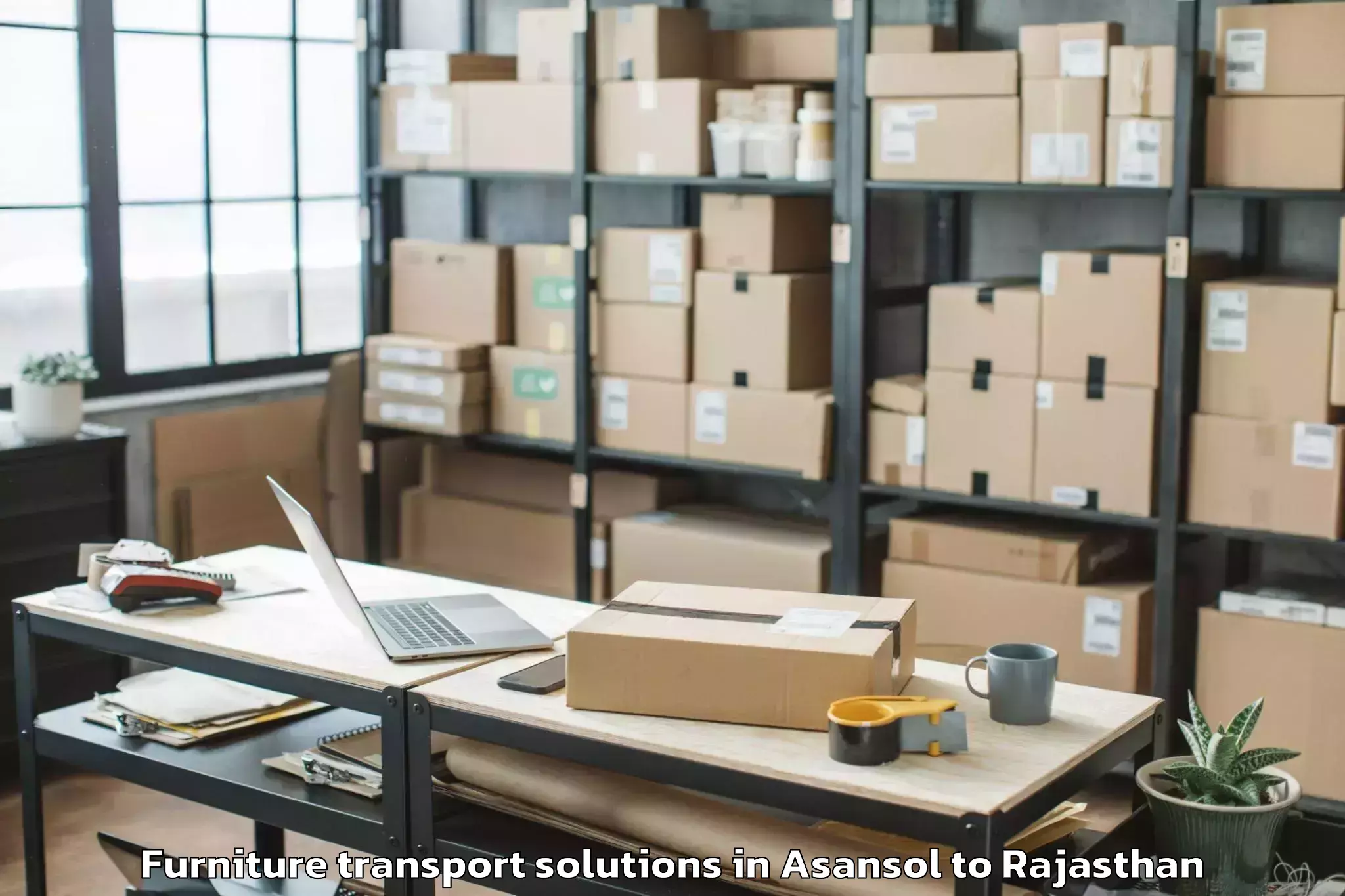 Expert Asansol to Vallabhnagar Furniture Transport Solutions